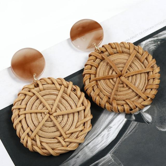 Multiple 27 Style Korea Handmade Wooden Straw Weave Rattan Vine Braid Drops