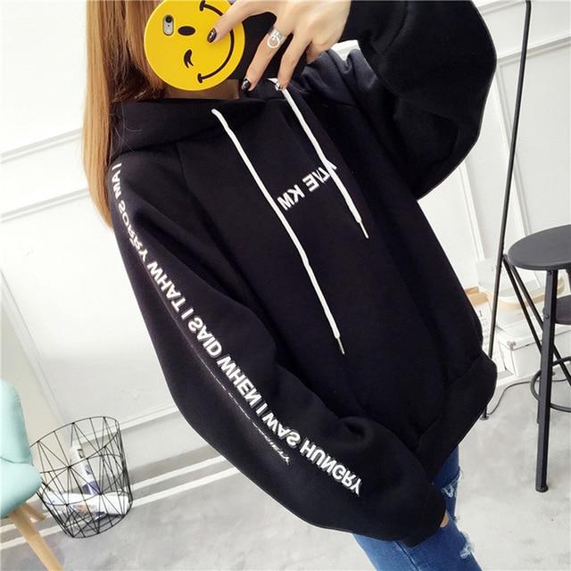 Sweatshirts Female Hoodie Pink Black Plus Size Sweatshirt Hoodies Women Long Sleeve Hoody For Women Autumn Hooded Sweatshirt