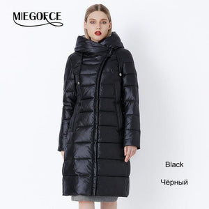 MIEGOFCE 2019 Coat Jacket Winter Women's Hooded Warm Parkas Bio Fluff Parka Coat Hight Quality Female New Winter Collection Hot