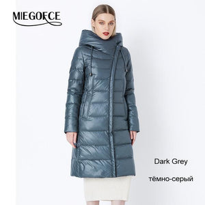 MIEGOFCE 2019 Coat Jacket Winter Women's Hooded Warm Parkas Bio Fluff Parka Coat Hight Quality Female New Winter Collection Hot