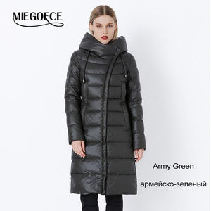 MIEGOFCE 2019 Coat Jacket Winter Women's Hooded Warm Parkas Bio Fluff Parka Coat Hight Quality Female New Winter Collection Hot