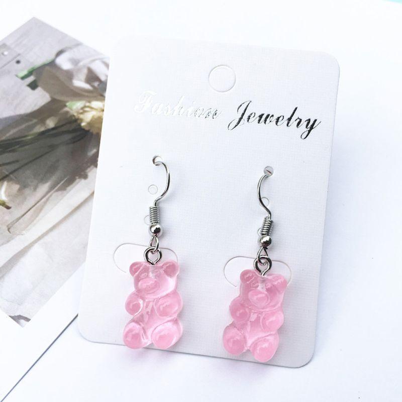 1 Pair Creative Cute Mini Gummy Bear Earrings Minimalism Cartoon Design