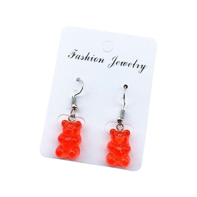 1 Pair Creative Cute Mini Gummy Bear Earrings Minimalism Cartoon Design