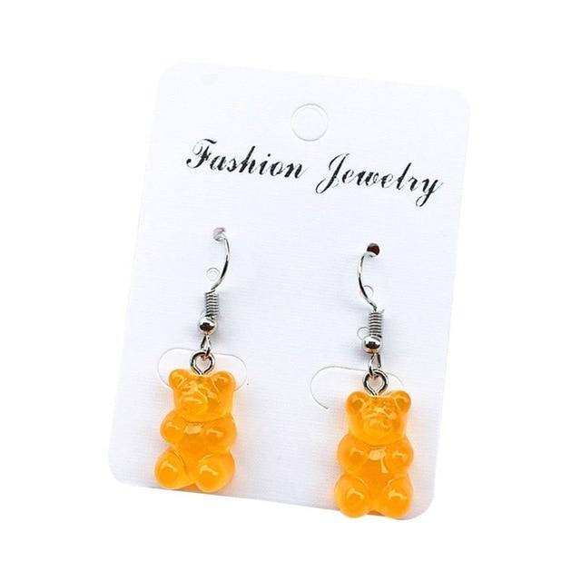 1 Pair Creative Cute Mini Gummy Bear Earrings Minimalism Cartoon Design