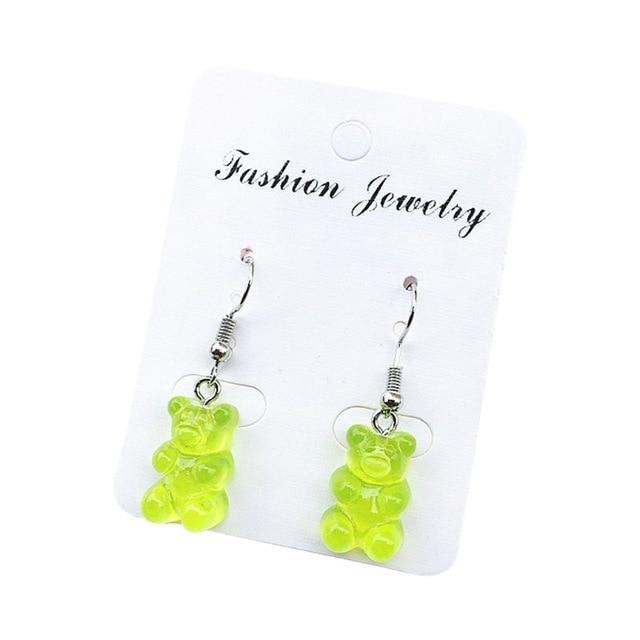 1 Pair Creative Cute Mini Gummy Bear Earrings Minimalism Cartoon Design