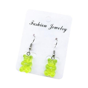 1 Pair Creative Cute Mini Gummy Bear Earrings Minimalism Cartoon Design