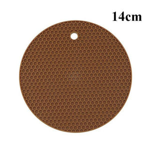 Kitchen Tools Gadgets 18/14cm Silicone Mat Heat Resistant Cup Mat Coasters Round Non-slip Table Placemat Kitchen Accessories M.