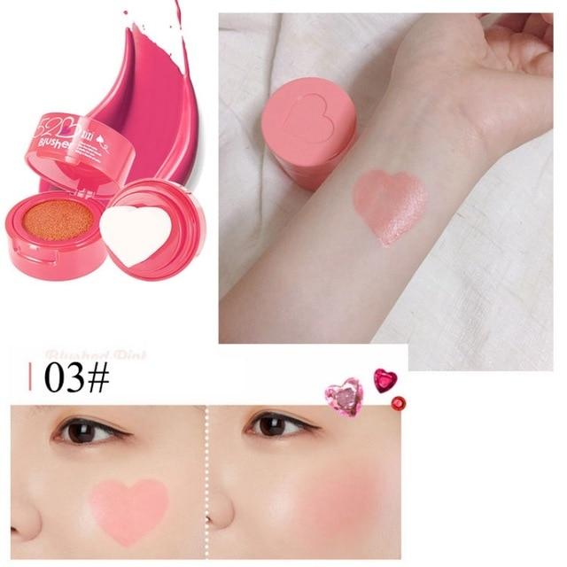 waterproof long lasting air cushion seal cream makeup palette Heart blusher