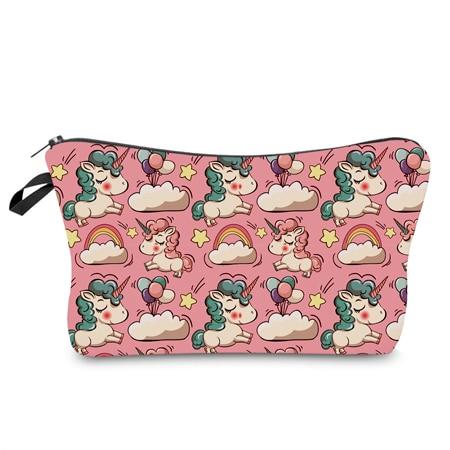 Printed Makeup Bags With Multicolor Pattern Pouch