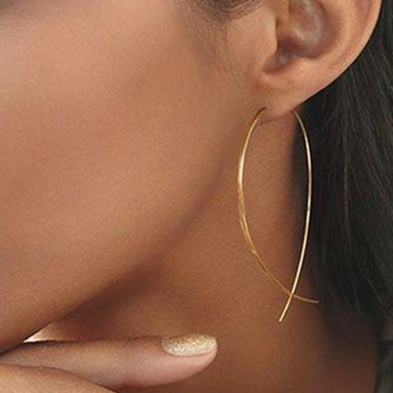 Fish Shaped Earrings Simplicity Handmade Copper Wire Earring for Women