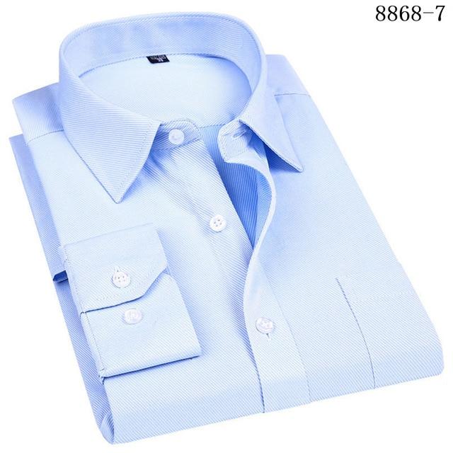 4XL 5XL 6XL 7XL 8XL Large Size Men's Business Casual Long Sleeved Shirt