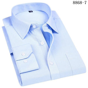 4XL 5XL 6XL 7XL 8XL Large Size Men's Business Casual Long Sleeved Shirt