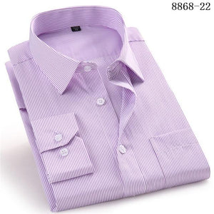 4XL 5XL 6XL 7XL 8XL Large Size Men's Business Casual Long Sleeved Shirt