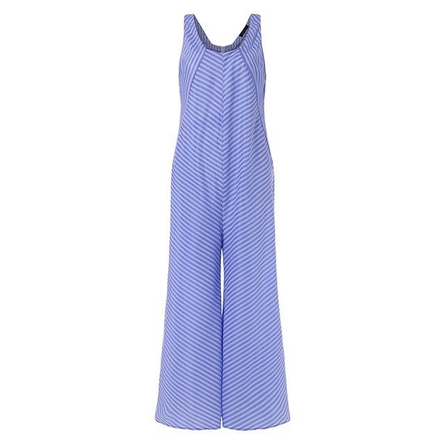 Celmia Women Long Jumpsuits 2019 Summer Sleeveless Romper Loose Casual Wide Leg Pants Female Striped Overalls Plus Size Dungaree