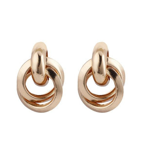 Flashbuy Gold Silver Alloy Drop Earrings For Women Exaggeration Earrings