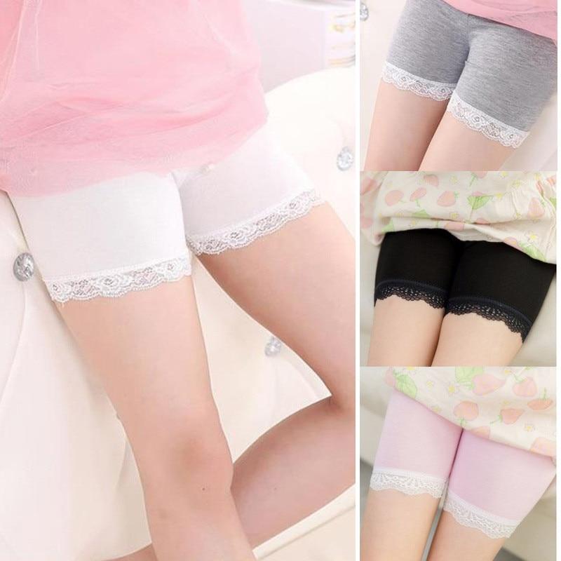 High Quality Girl Safety Shorts Pants Solid Soft Elastic Cotton Leggings