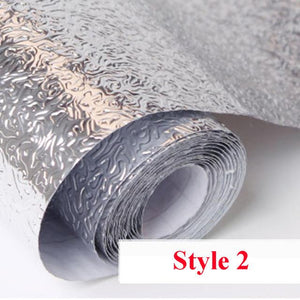 Oil Proof Kitchen Accessories Self Adhesive Aluminum Foil Kitchen Stickers Wallpapers Multipurpose For Kitchen Home Gadget Goods