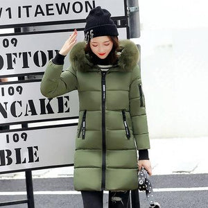 Winter Jacket Women 2019  Fashion  Fur Hooded Quilted winter coat women Warm Down Cotton Parka female jackets Plus Size YG228