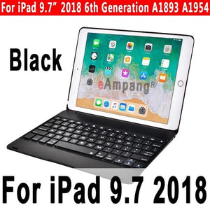 Top Flip Keyboard for Apple iPad 9.7 2017 2018 5th 6th Generation Bluetooth Keyboard Case for iPad Air 1 2 5 6 Pro 9.7 Cover