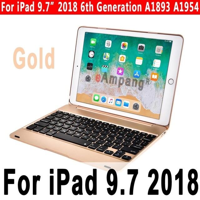 Top Flip Keyboard for Apple iPad 9.7 2017 2018 5th 6th Generation Bluetooth Keyboard Case for iPad Air 1 2 5 6 Pro 9.7 Cover