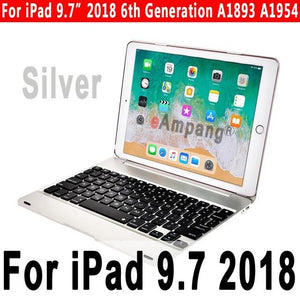 Top Flip Keyboard for Apple iPad 9.7 2017 2018 5th 6th Generation Bluetooth Keyboard Case for iPad Air 1 2 5 6 Pro 9.7 Cover