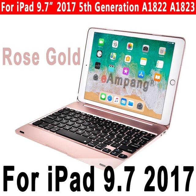 Top Flip Keyboard for Apple iPad 9.7 2017 2018 5th 6th Generation Bluetooth Keyboard Case for iPad Air 1 2 5 6 Pro 9.7 Cover