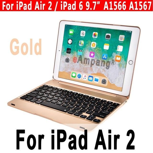 Top Flip Keyboard for Apple iPad 9.7 2017 2018 5th 6th Generation Bluetooth Keyboard Case for iPad Air 1 2 5 6 Pro 9.7 Cover