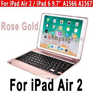 Top Flip Keyboard for Apple iPad 9.7 2017 2018 5th 6th Generation Bluetooth Keyboard Case for iPad Air 1 2 5 6 Pro 9.7 Cover