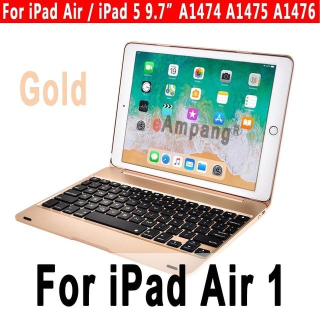 Top Flip Keyboard for Apple iPad 9.7 2017 2018 5th 6th Generation Bluetooth Keyboard Case for iPad Air 1 2 5 6 Pro 9.7 Cover