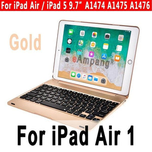 Top Flip Keyboard for Apple iPad 9.7 2017 2018 5th 6th Generation Bluetooth Keyboard Case for iPad Air 1 2 5 6 Pro 9.7 Cover