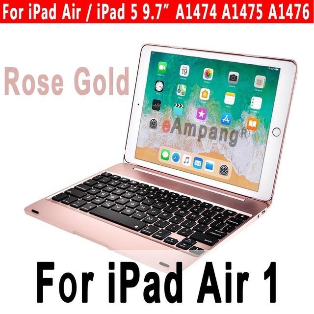 Top Flip Keyboard for Apple iPad 9.7 2017 2018 5th 6th Generation Bluetooth Keyboard Case for iPad Air 1 2 5 6 Pro 9.7 Cover