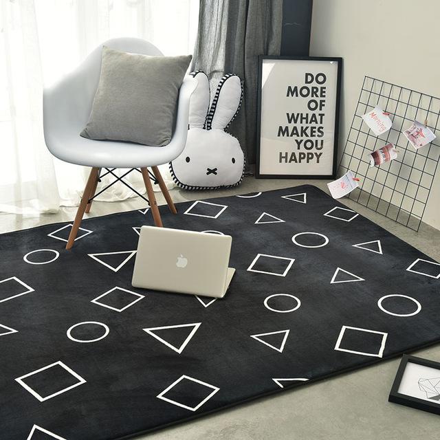 Nordic Modern Carpet Polyester Rug and Carpets for Living Room Floor Child Kids Play Mat Bedroom Bathroom Home Door Mat alfombra