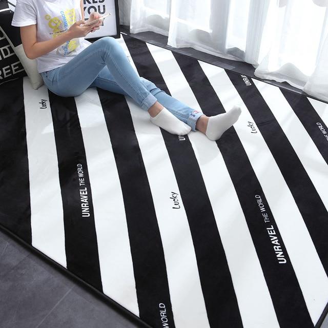 Nordic Modern Carpet Polyester Rug and Carpets for Living Room Floor Child Kids Play Mat Bedroom Bathroom Home Door Mat alfombra