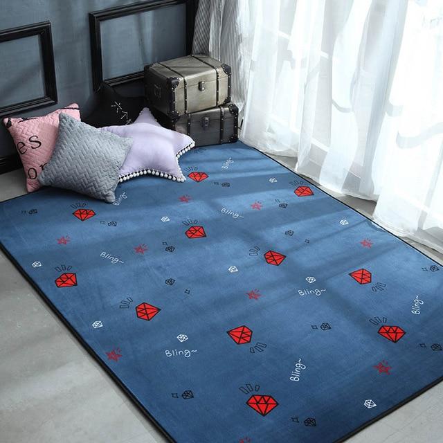 Nordic Modern Carpet Polyester Rug and Carpets for Living Room Floor Child Kids Play Mat Bedroom Bathroom Home Door Mat alfombra