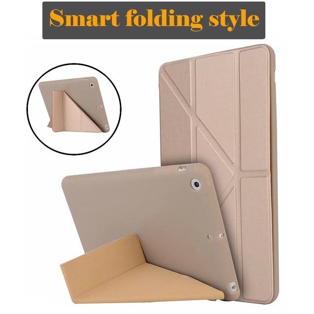 Case for iPad Mini 3 2 1 Case PU Leather Silicone Soft Back Cover with Trifold Stand Auto Sleep Smart Cover for iPad Mini2 Funda