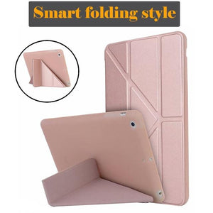 Case for iPad Mini 3 2 1 Case PU Leather Silicone Soft Back Cover with Trifold Stand Auto Sleep Smart Cover for iPad Mini2 Funda