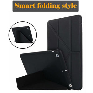 Case for iPad Mini 3 2 1 Case PU Leather Silicone Soft Back Cover with Trifold Stand Auto Sleep Smart Cover for iPad Mini2 Funda