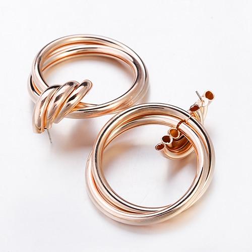 Flashbuy Gold Silver Alloy Drop Earrings For Women Exaggeration Earrings