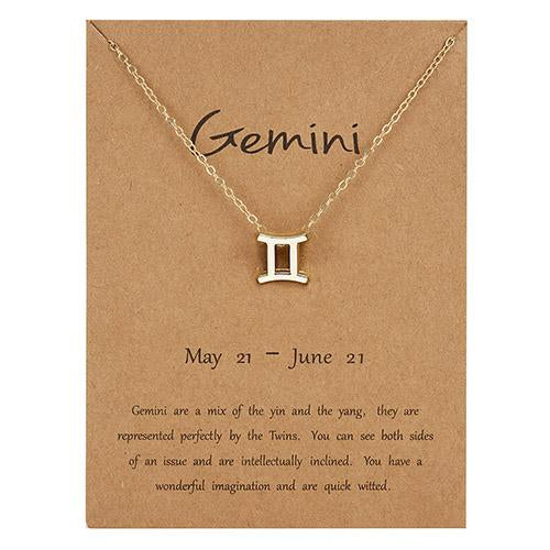 Female Elegant Star Zodiac Sign 12 Constellation Necklaces