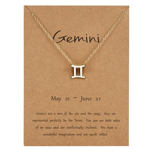 Female Elegant Star Zodiac Sign 12 Constellation Necklaces