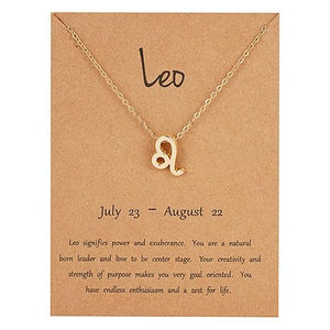 Female Elegant Star Zodiac Sign 12 Constellation Necklaces