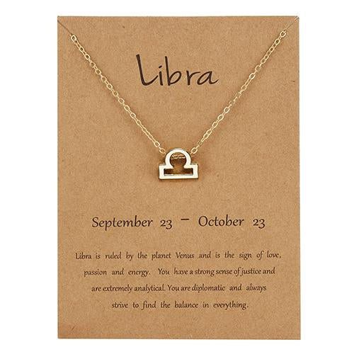 Female Elegant Star Zodiac Sign 12 Constellation Necklaces