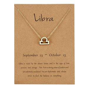 Female Elegant Star Zodiac Sign 12 Constellation Necklaces