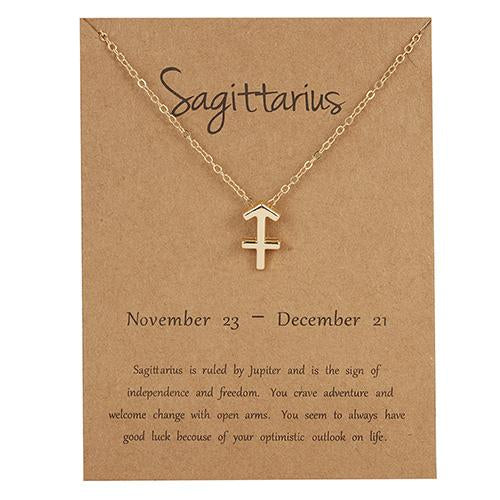 Female Elegant Star Zodiac Sign 12 Constellation Necklaces