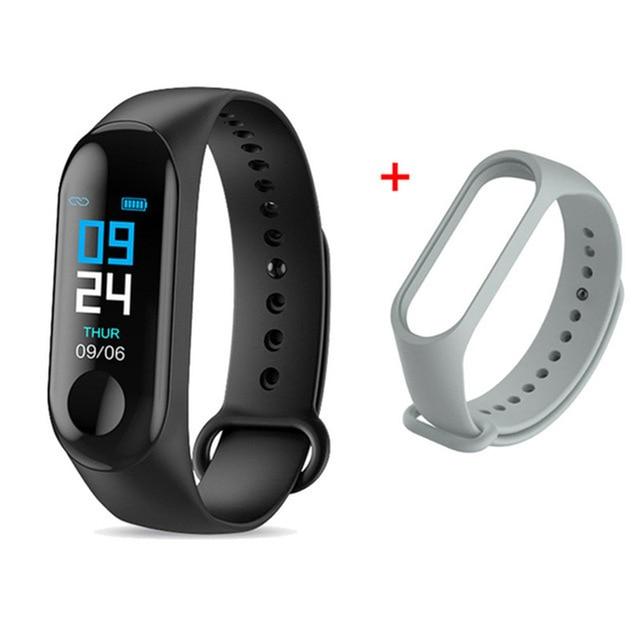 M3 Smart Bracelet Band Fitness Tracker Heart Rate Blood Pressure Messages Reminder Color Screen Waterproof Sport Wristband