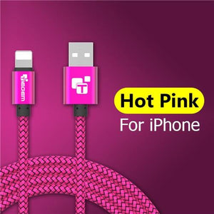 Tiegem USB Cable For iPhone 7 8 6 5 6s S 5 se plus X XS MAX XR Cable Fast Charging Cable Mobile Phone  Usb Data Cable 3M