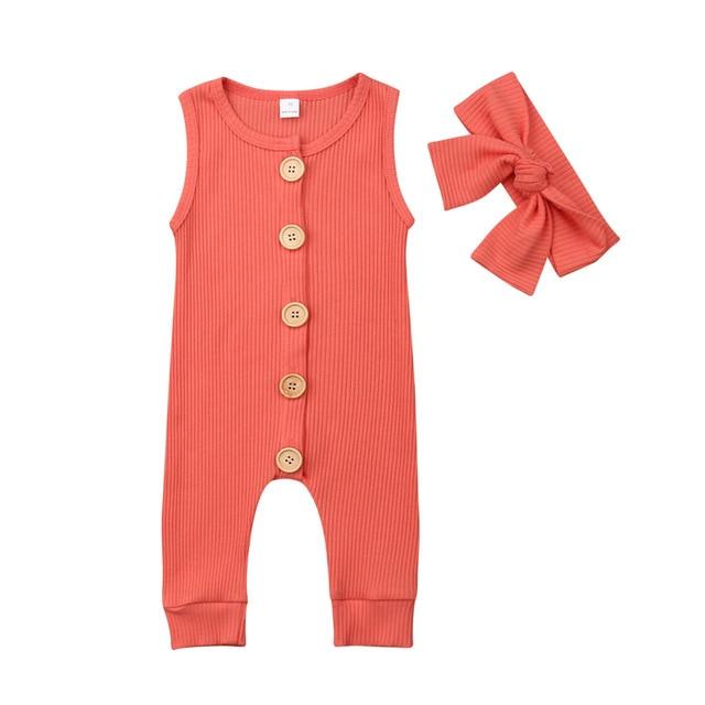 Newborn Infant Baby Girl Boy 2pcs Outfit Romper Jumpsuit Bodysuit