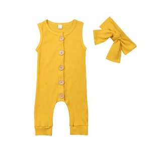 Newborn Infant Baby Girl Boy 2pcs Outfit Romper Jumpsuit Bodysuit