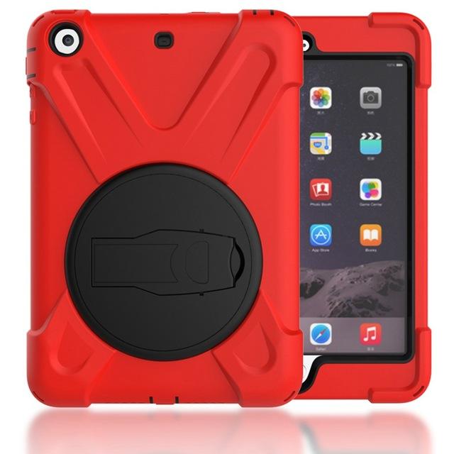 Case for iPad mini 1 2 3 hand-held Shock Proof full body cover Handle stand sleeve for ipad mini case capa funda