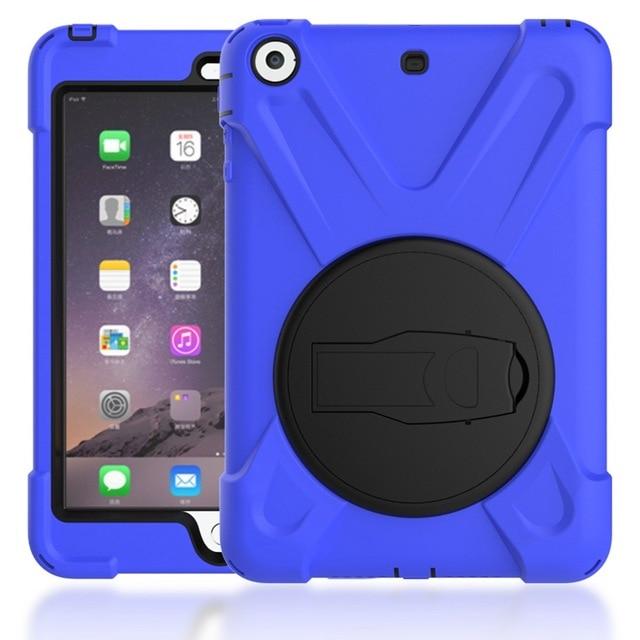 Case for iPad mini 1 2 3 hand-held Shock Proof full body cover Handle stand sleeve for ipad mini case capa funda